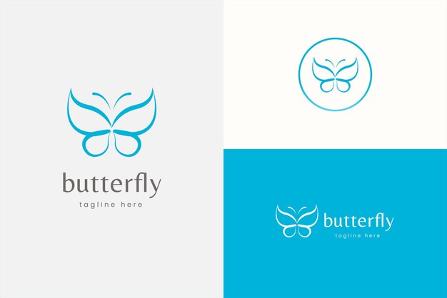 Tamplate con logo de mariposa a todo color