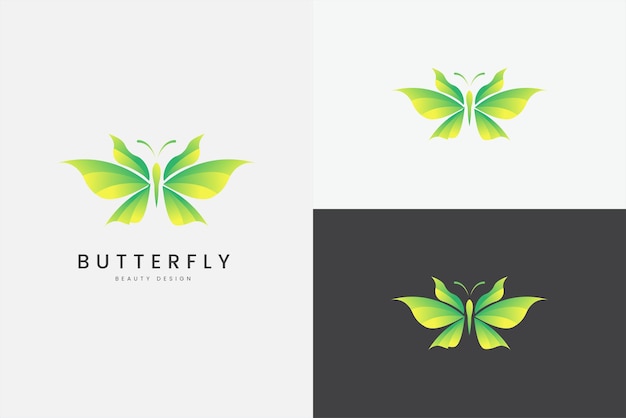 Tamplate con logo de mariposa a todo color