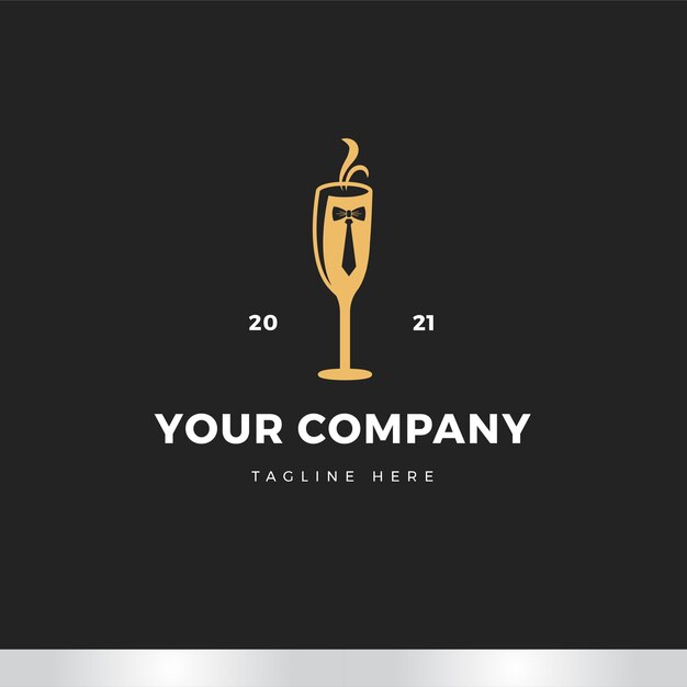 Tamplate con logo vintage de Cafe and Coffee