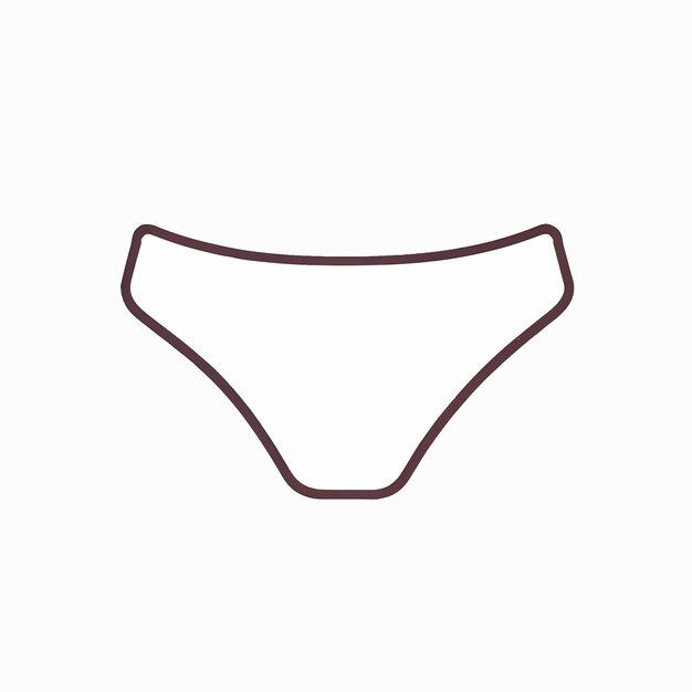 Tanga ropa interior Panty moda ilustración icono Vector ilustración
