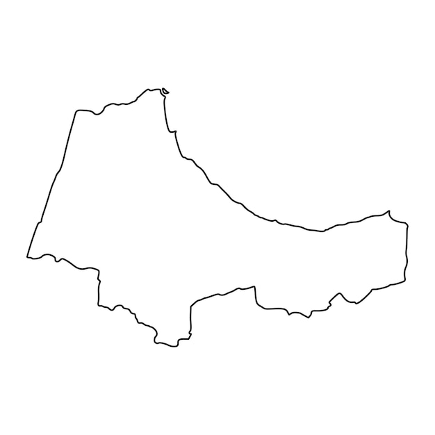 Tanger Tetouan Al Hoceima región mapa división administrativa de Marruecos Ilustración vectorial