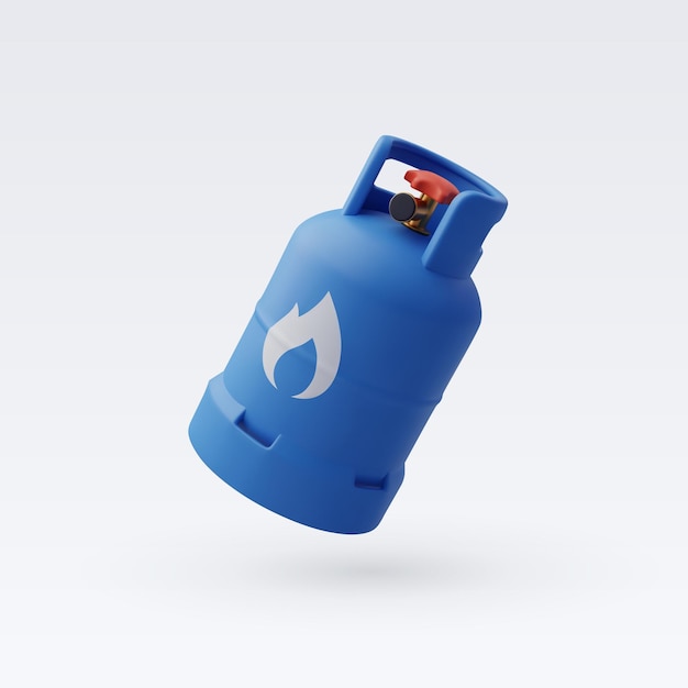 Tanque de gas natural vectorial 3d Utilizado para cocinar y varias industrias consumibles y economía energética