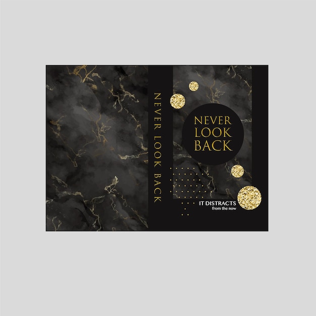 Tapa de libro con parte trasera decorativa.