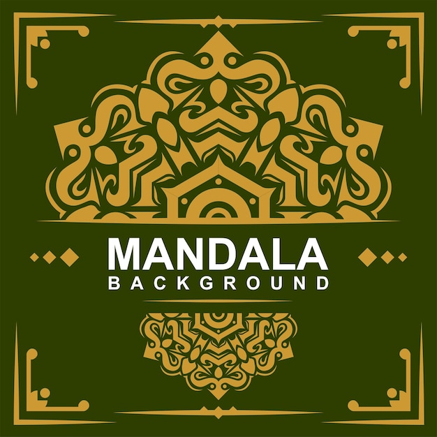 Una tapa verde para una tapa que dice fondo de mandala.