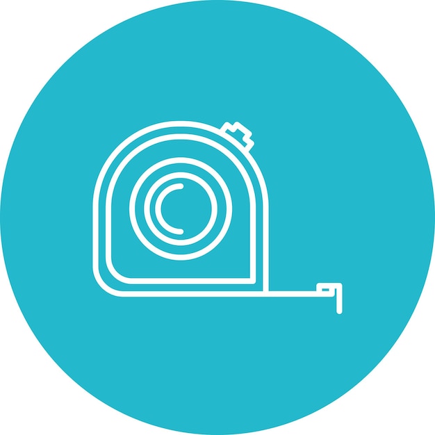 Tape Imagen vectorial del icono de medición Se puede utilizar para la ingeniería