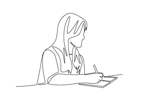 Tarea en el concepto de dibujo en línea
