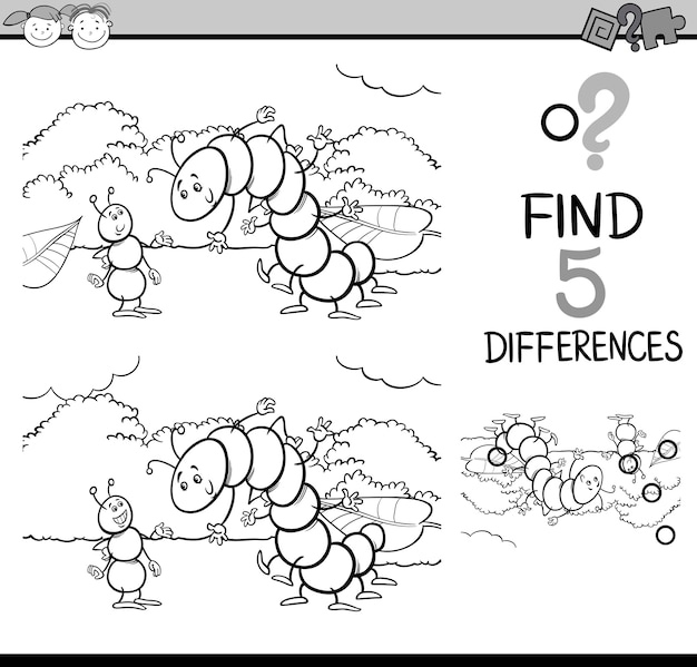 tarea de diferencias para colorear