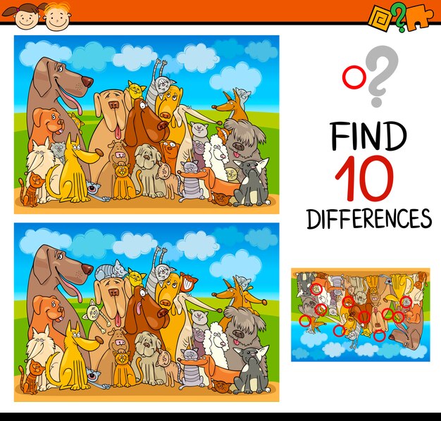 tarea de diferencias para preescolares