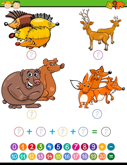 tarea matemática para preescolares