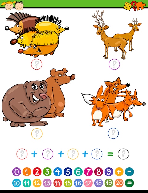 Tarea matemática para preescolares