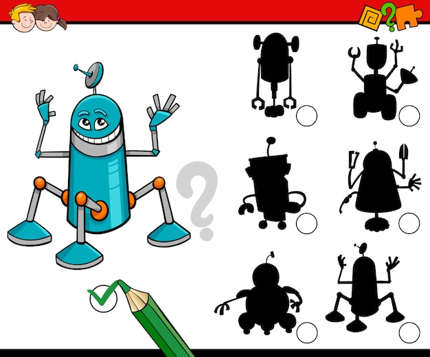 tarea de sombras con robots