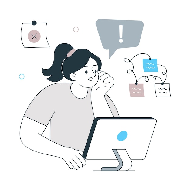 Tareas no organizadas Diseño de estilo plano Ilustración vectorial EPS 10 Archivo