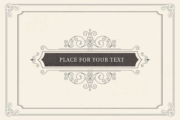 Tarjeta de adorno vintage