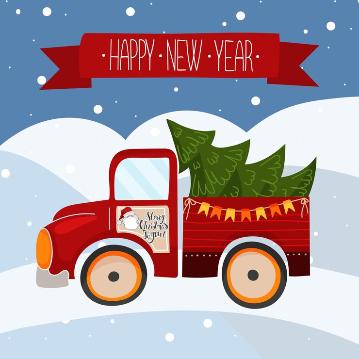 Vector tarjeta de año nuevo