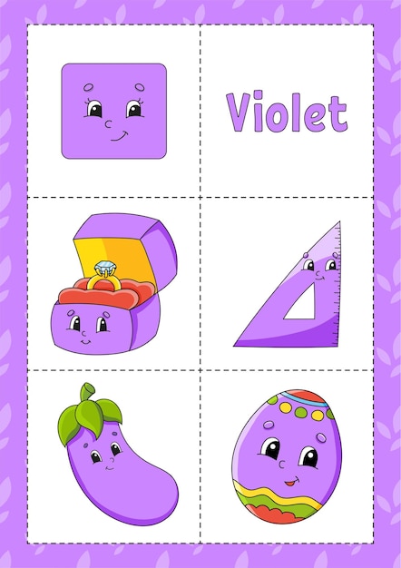 Tarjeta de aprendizaje de colores para niños