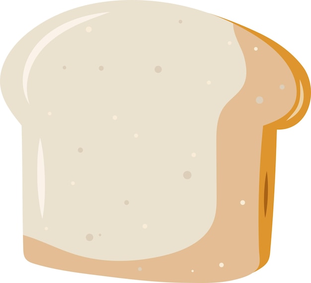 Tarjeta de arte de elemento gráfico de ilustración de tostadas de pan blanco