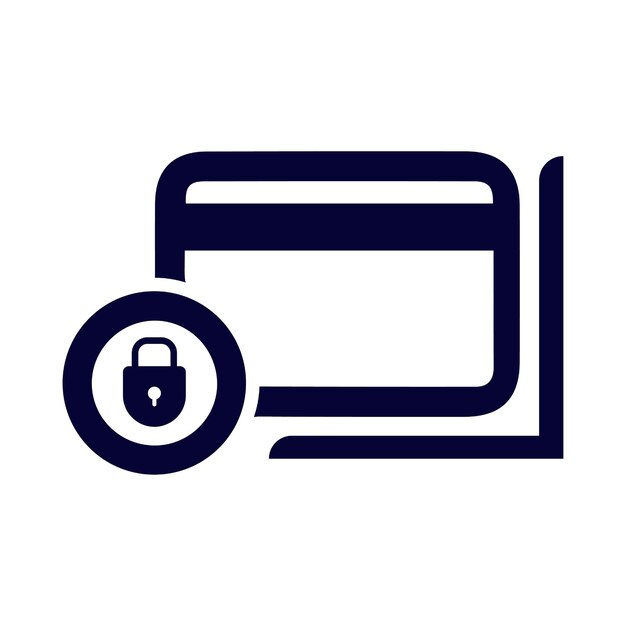Tarjeta ATM tarjeta de pago tarjeta bancaria bloqueo protección segura icono de tarjeta segura