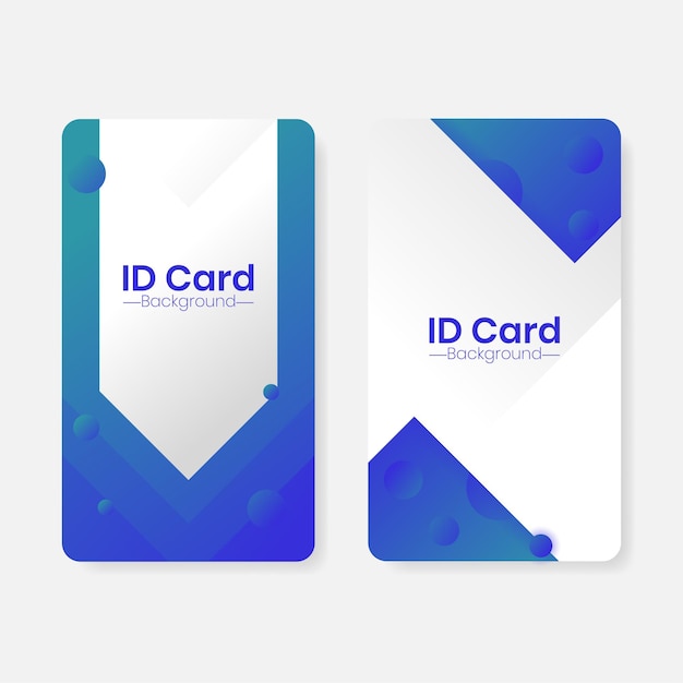 una tarjeta azul y blanca con un diseño azul y verde en ella