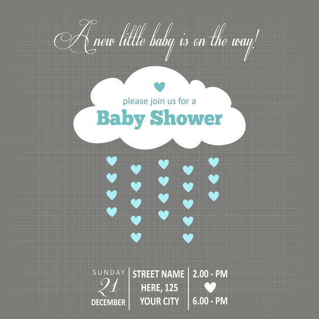 Vector tarjeta de baby boy shower