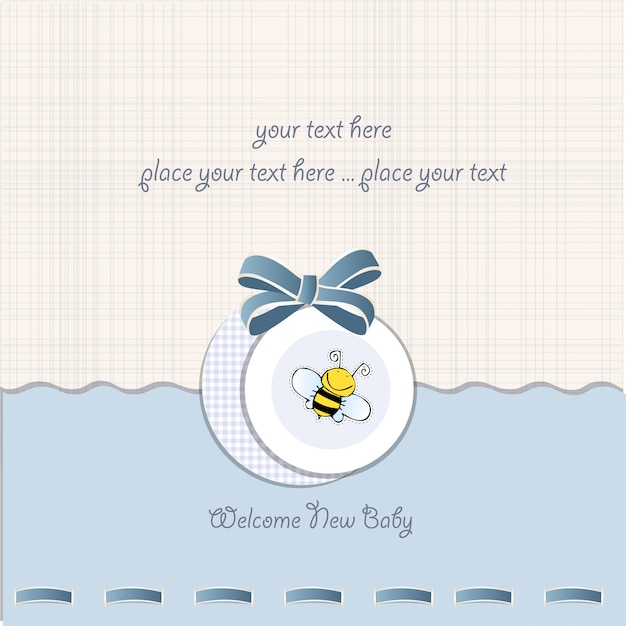 Vector tarjeta de baby boy shower