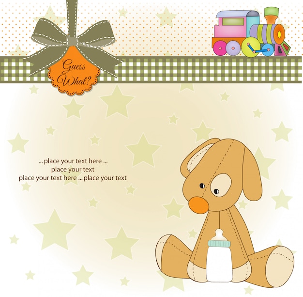 Tarjeta de Baby Shower con cachorro