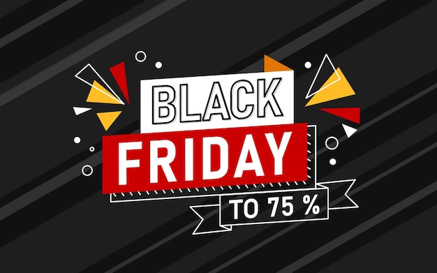 Vector tarjeta de banner de fondo de oferta especial de venta de viernes negro