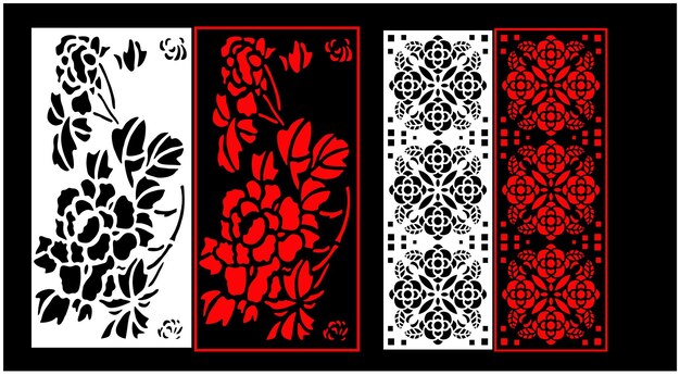 Una tarjeta en blanco y negro con un patrón rojo que dice "la palabra amor".