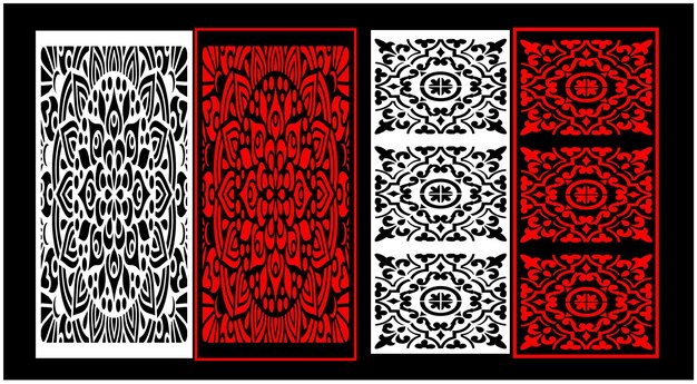 Una tarjeta en blanco y negro con un patrón rojo que dice 'la palabra' en ella '