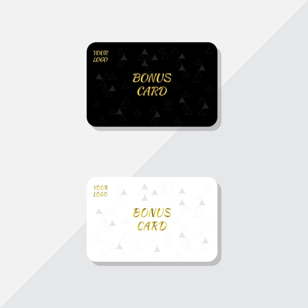 Tarjeta de bonificación con triángulos en el fondo Plantilla formal oscura y clara útil para cualquier diseño de invitación Tarjeta de compras Vale de tarjeta de fidelidad o cupón de regalo
