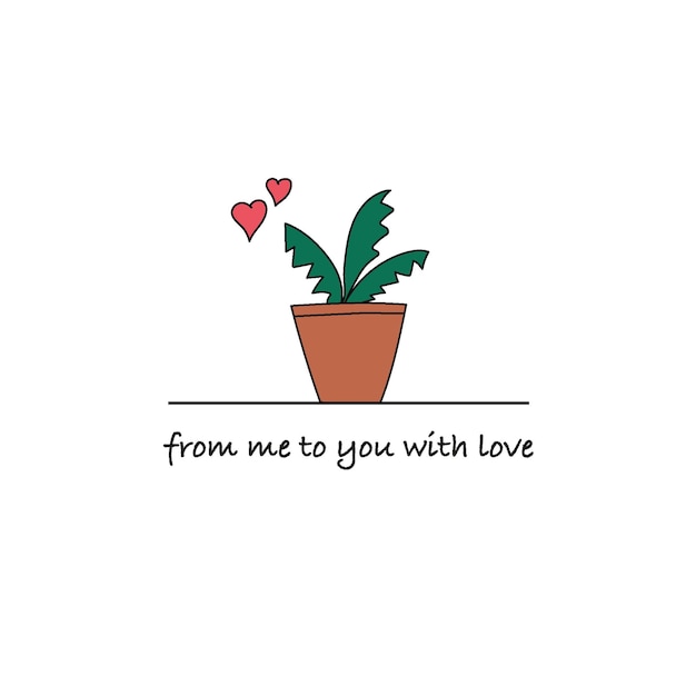 Tarjeta con cactus divertidos con palabras de mí para ti con amor