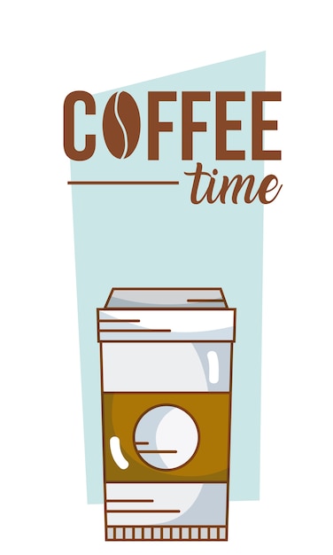 Tarjeta de café con café para llevar