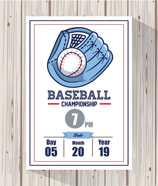 Tarjeta de campeonato de beisbol