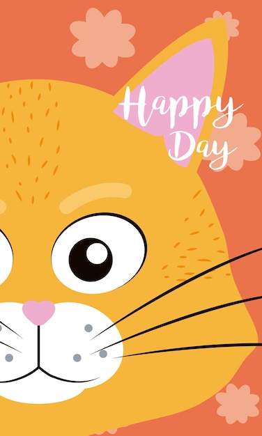 Tarjeta Cat Happy Day