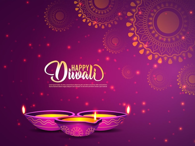 Tarjeta de celebración de diseño creativo de diwali