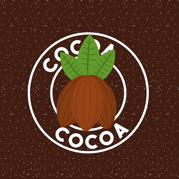 Vector tarjeta de chocolate cacao