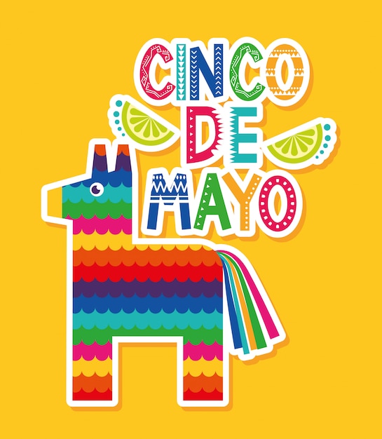 Vector tarjeta de cinco de mayo de mexico