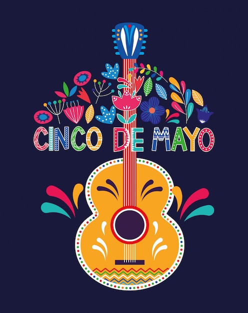 Vector tarjeta de cinco de mayo de mexico