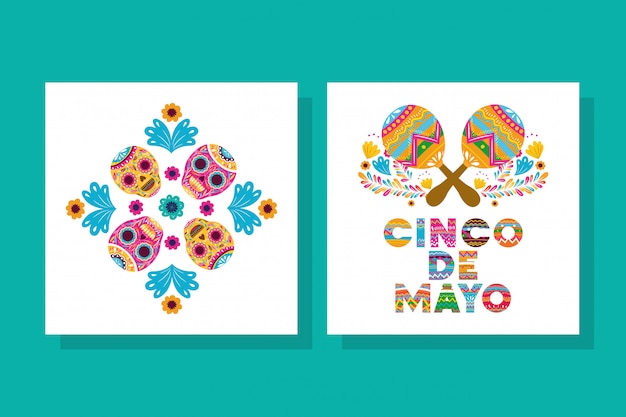 Tarjeta de cinco de mayo