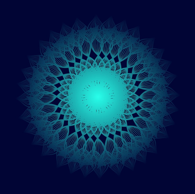 Tarjeta colorida con mandala