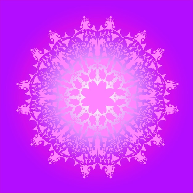 Tarjeta colorida con mandala