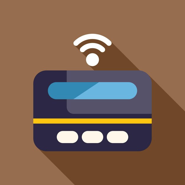 Tarjeta de crédito que hace pagos sin contacto utilizando tecnología nfc