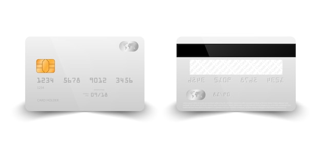 Vector tarjeta de crédito realista
