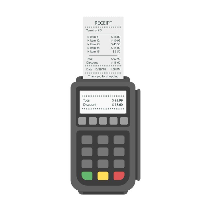 Vector tarjeta de crédito y terminal de pago