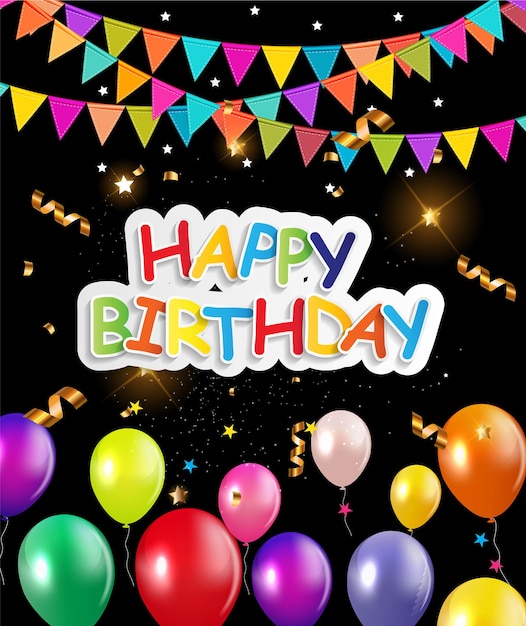 una tarjeta de cumpleaños con un cumpleaños feliz en ella