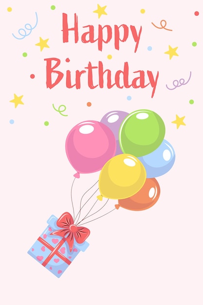 tarjeta de cumpleaños en un fondo rosa