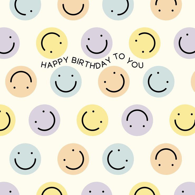 Tarjeta de cumpleaños sonriente Feliz cumpleaños.