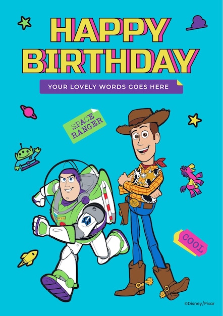 Tarjeta de cumpleaños de Toy Story