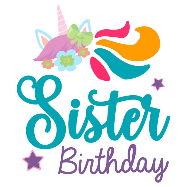 Una tarjeta de cumpleaños con un unicornio y un unicornio.