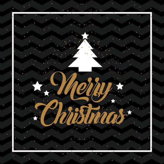 Tarjeta de decoración de letras feliz Navidad
