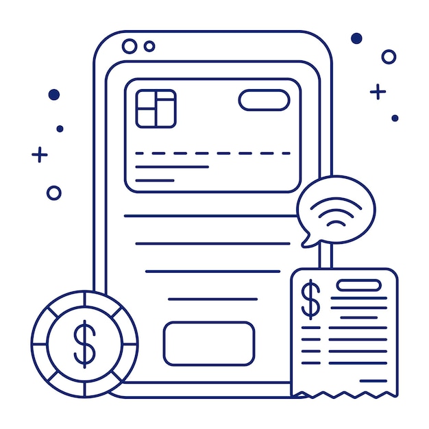 Tarjeta dentro del icono del teléfono inteligente del pago con tarjeta móvil